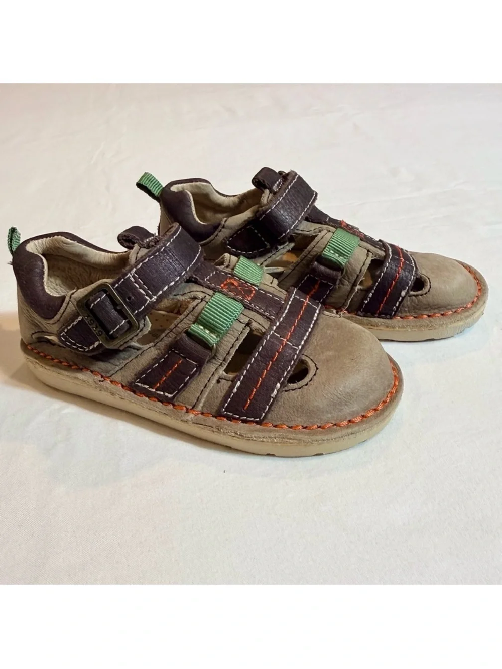 Stride Rite Medallion Sandals Boys 9 Harrison Leather Velcro Closed-Toe Sandals